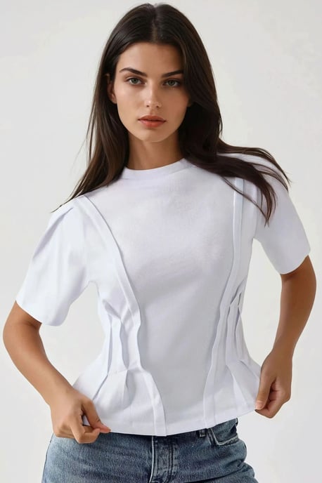Fitted Crew Neck T-Shirt - Image 2