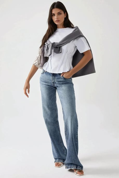Fitted Crew Neck T-Shirt - Image 3