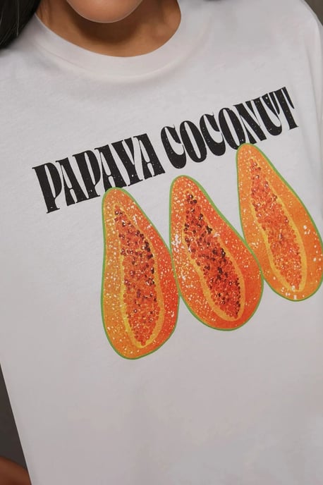 100% Bomull Oversized Tryckt Rundhalsad T-shirt - Image 4