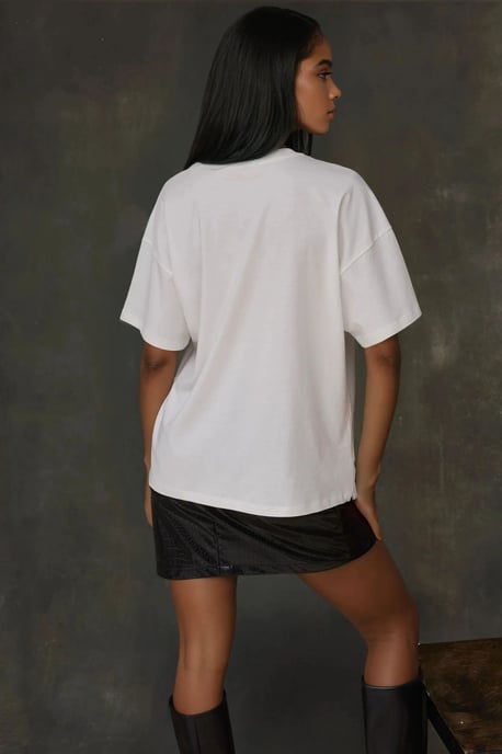 100% Bomull Oversized Tryckt Rundhalsad T-shirt - Image 5