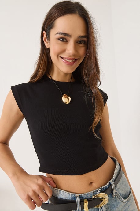 Crew Neck Crop T-shirt - Image 3