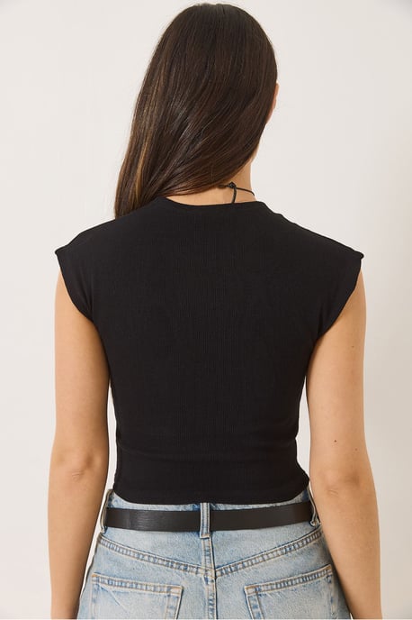 Crew Neck Crop T-shirt - Image 6