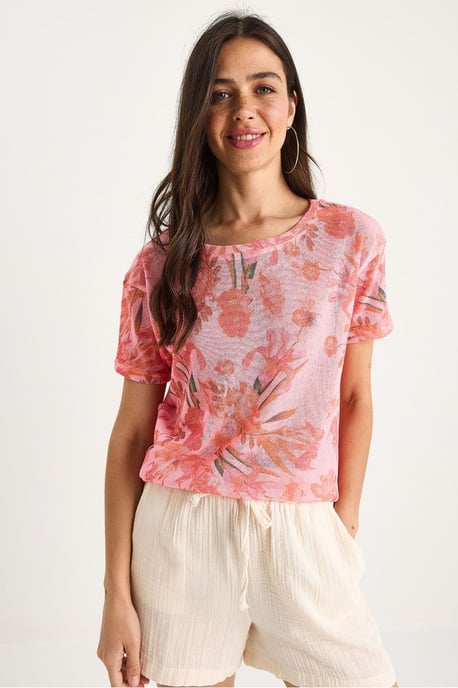 Transparante Ronde Hals T-Shirt - Image 2