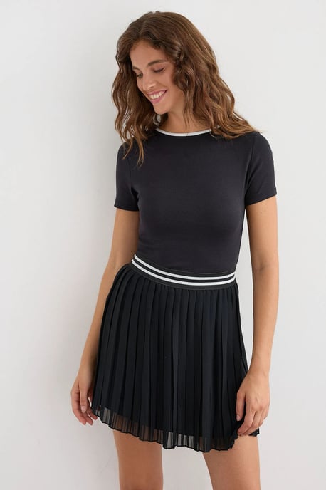 Basic Jersey T-shirt med Öppen Rygg - Image 2