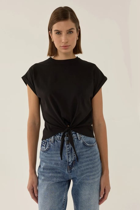 Basic Crew Neck Kort T-shirt - Image 3