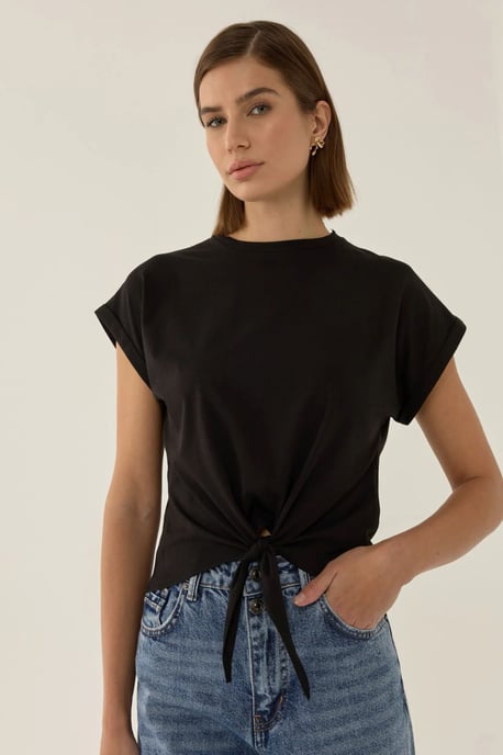 Basic Crew Neck Kort T-shirt - Image 4