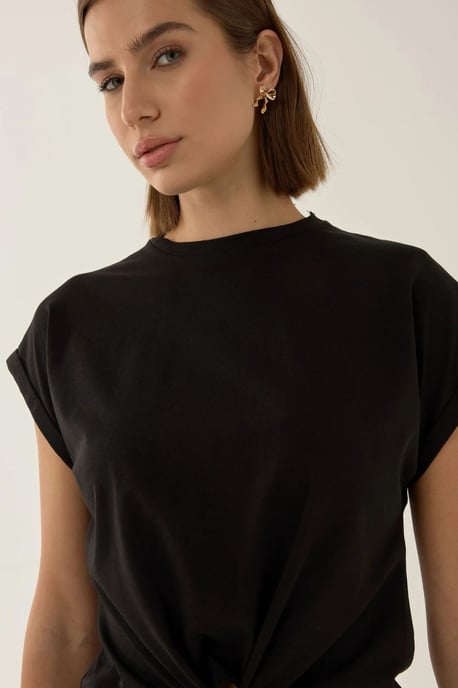 Basic Crew Neck Kort T-shirt - Image 6