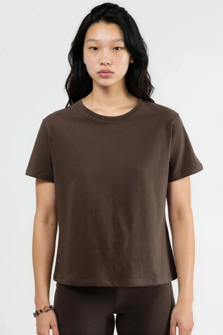 Effen Crew Neck Katoenen T-Shirt - Image 6
