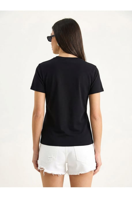 Broderad T-shirt med rund hals - Image 5