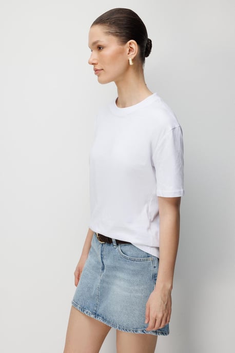 Överdimensionerad Ribbad Crew Neck T-shirt - Image 2