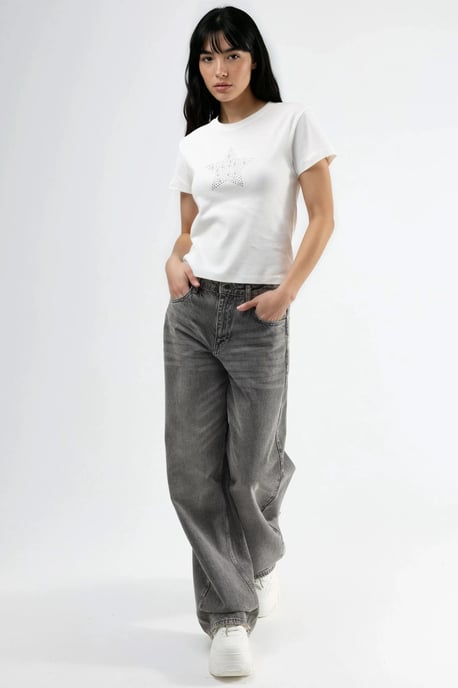 Steen Gemeleerde Crew Neck T-Shirt - Image 2