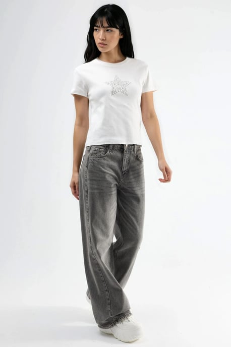 Steen Gemeleerde Crew Neck T-Shirt - Image 5