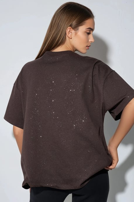 Pailletten Crew Neck Korte Mouwen T-shirt - Image 3