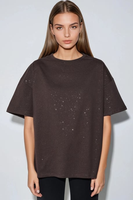 Pailletten Crew Neck Korte Mouwen T-shirt - Image 6