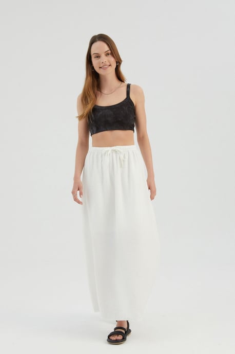 Hoge Taille Strik Maxi Rok - Image 3