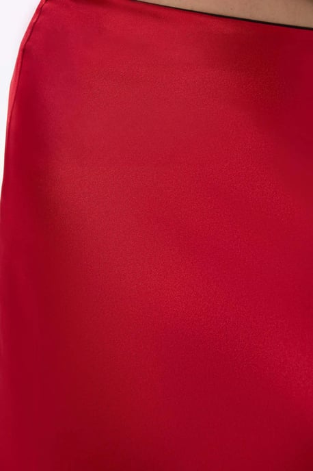High-Waist Satin Midi Skirt - Image 5