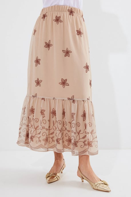 Geprinte Maxi Rok met Bloemenmotief - Image 2