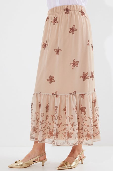 Geprinte Maxi Rok met Bloemenmotief - Image 3