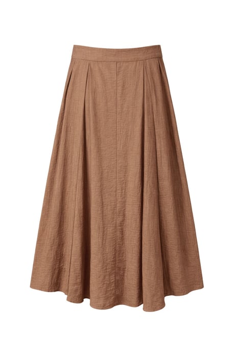 High-Waisted Lined Long Skirt - Image 3