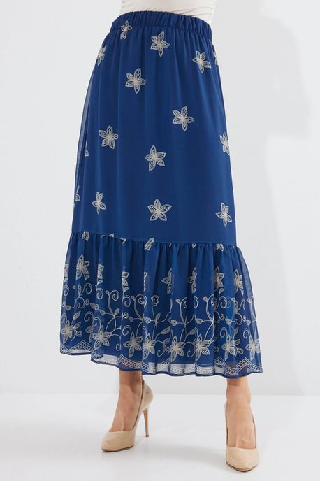 Geprinte Maxi Rok met Bloemenmotief - Image 4