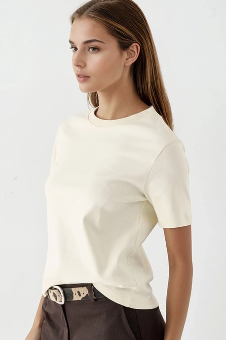Ronde Hals Katoenen T-Shirt - Image 2