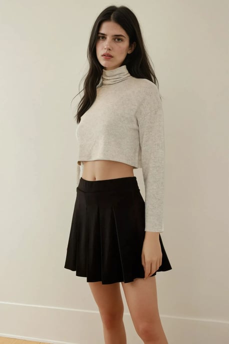 Pleated Mini Skort - Image 1