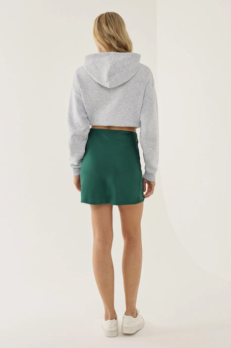 Satin Solid Mini Skirt - Image 4