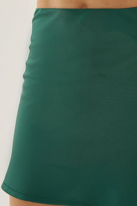 Satin Solid Mini Skirt - Image 5