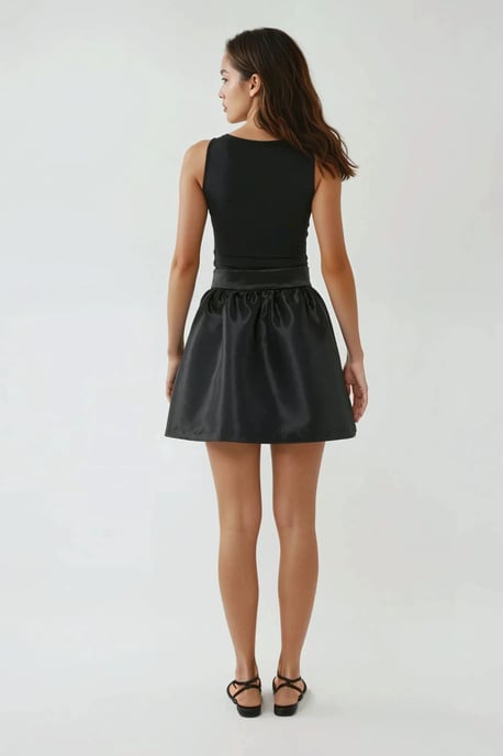 Hoge Taille Ballon Mini Rok - Image 2