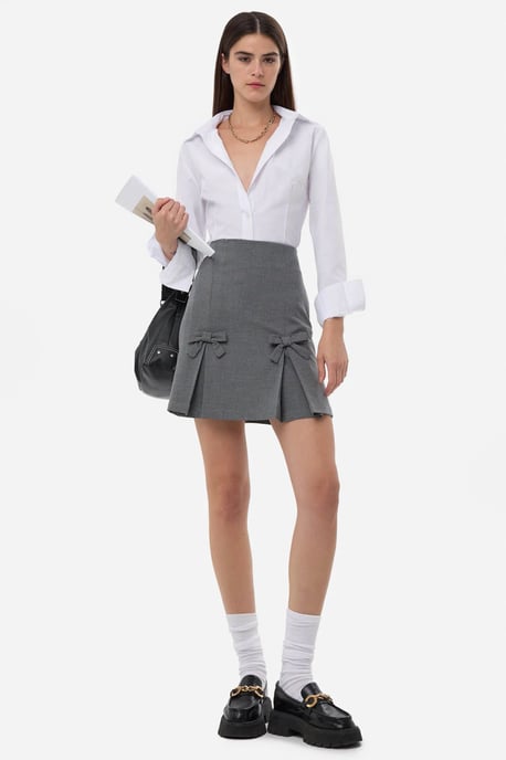 Bow Detailed Mini Skirt - Image 1