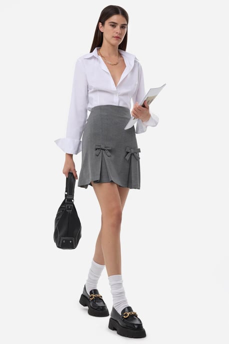 Bow Detailed Mini Skirt - Image 2