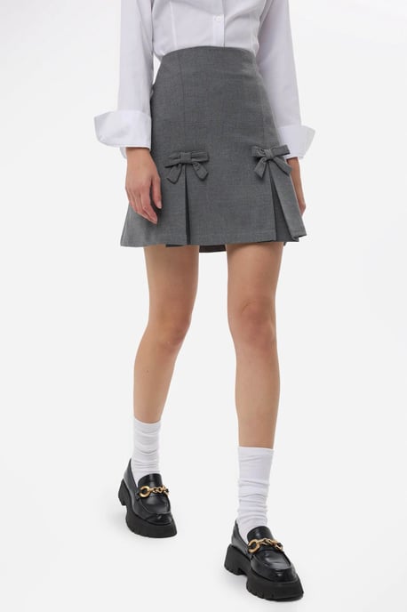 Bow Detailed Mini Skirt - Image 4