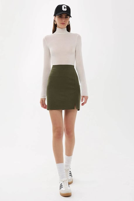 Hoge Taille Zijsplit Rok - Image 2