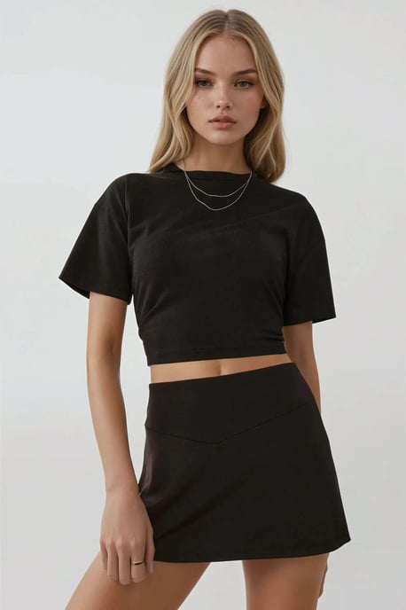 Basic Mini Jersey Kjorts - Image 3