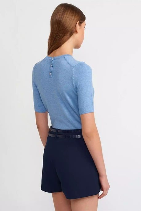 Hoge taille geplooide mini rok met een riem - Image 3