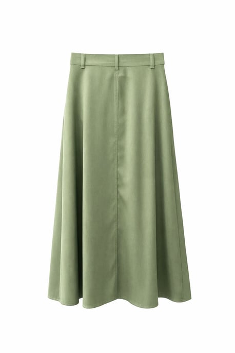 Hoge Taille A-Lijn Midi Rok met Accessoires - Image 3