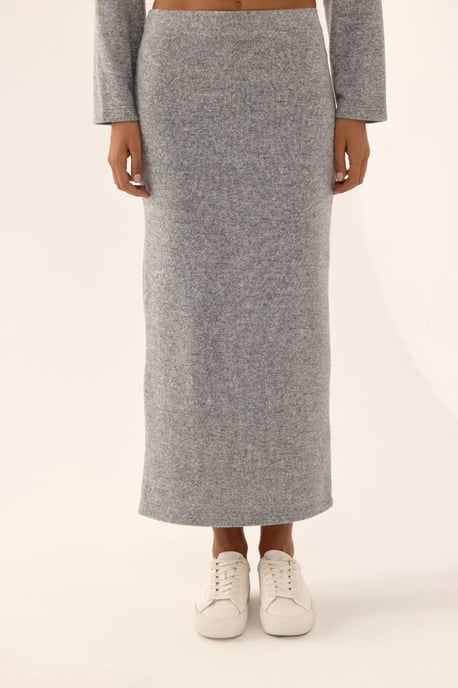 Låg midja stickad bodycon maxikjol - Image 2