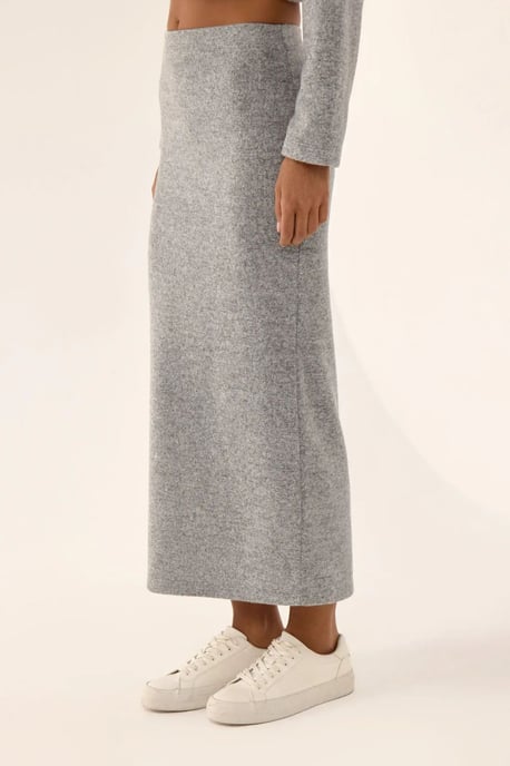 Låg midja stickad bodycon maxikjol - Image 4