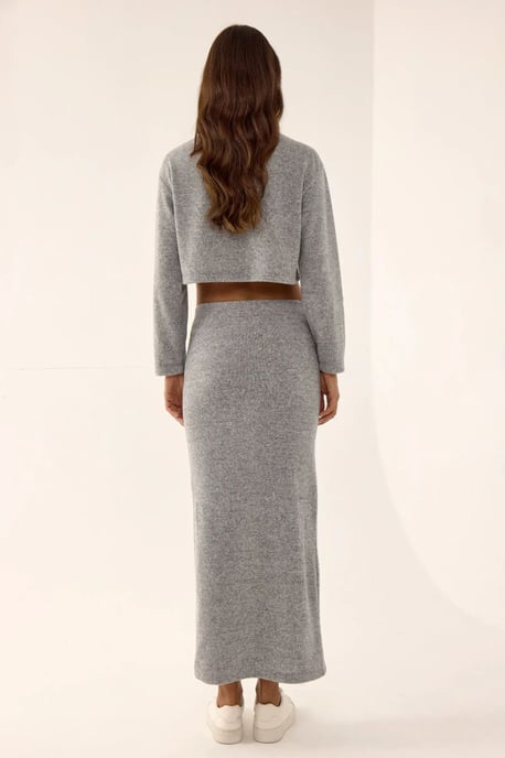 Låg midja stickad bodycon maxikjol - Image 5