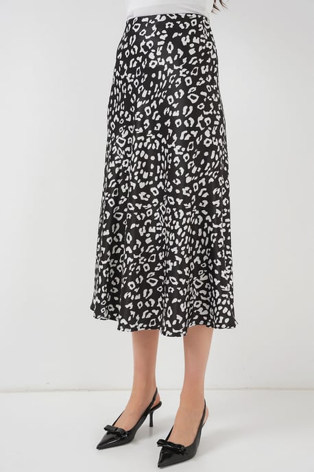 Satin A-Lijn Midi Rok met Elastische Taille - Image 4