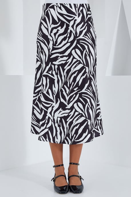 Satijnen A-Lijn Midi Rok met Elastische Taille - Image 2