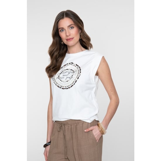 Geisha t-shirt soft heart 62383-41 10 off-white/bla - Image 3