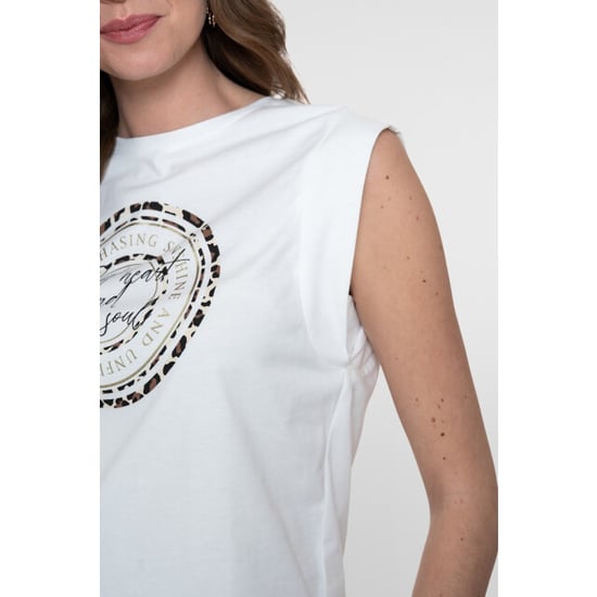Geisha t-shirt soft heart 62383-41 10 off-white/bla - Image 5