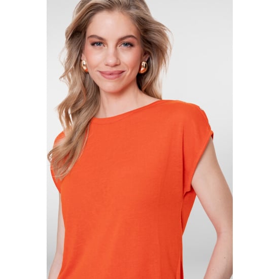 Geisha t-shirt fake linen 62095-41 201 burned orange - Image 3