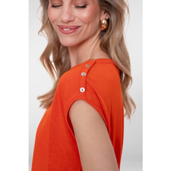 Geisha t-shirt fake linen 62095-41 201 burned orange - Image 4
