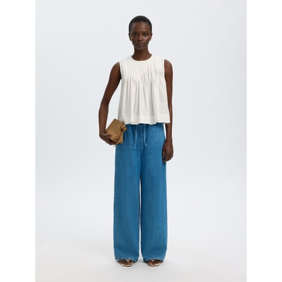 Selected Femme slfsophia sl pleated top b 16101312 snow white - Image 2