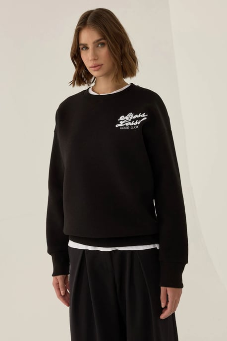 Comfort Fit Slogan Sweatshirt - Image 4