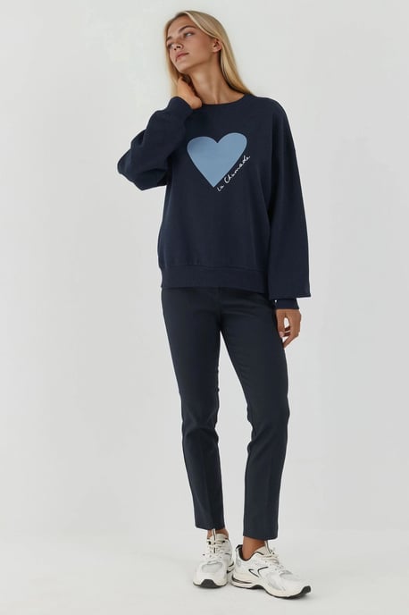Geprinte Crew Neck Verhoogde Sweatshirt - Image 4