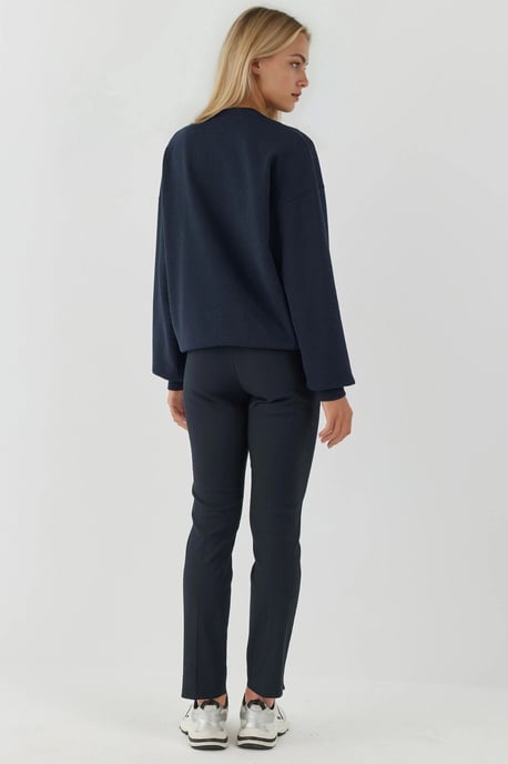 Geprinte Crew Neck Verhoogde Sweatshirt - Image 5