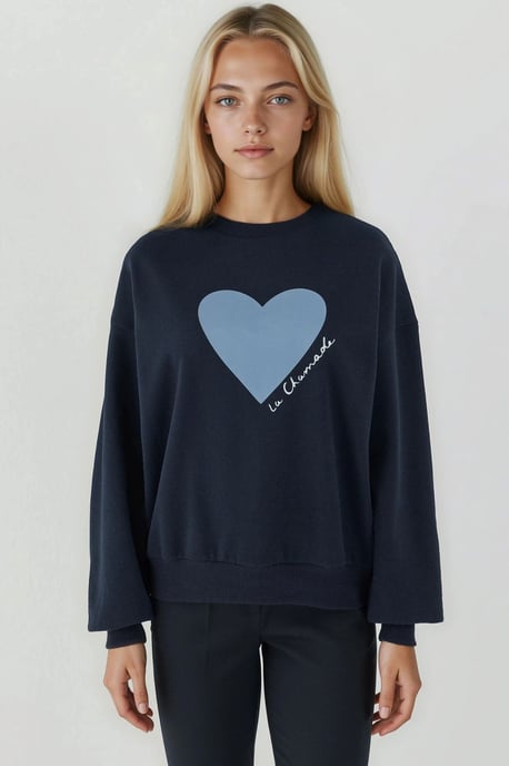 Geprinte Crew Neck Verhoogde Sweatshirt - Image 6